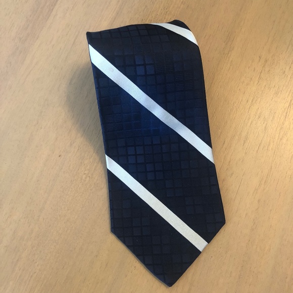 Vintage Sulka 100% silk Tie - Black and Silver with square and diagonal … - Picture 2 of 3